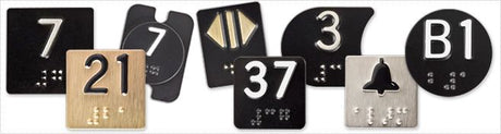 Elevator Car Station Braille Plates Embossed