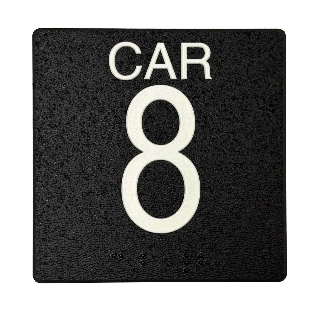 Plastic 3.5" Car ID Braille