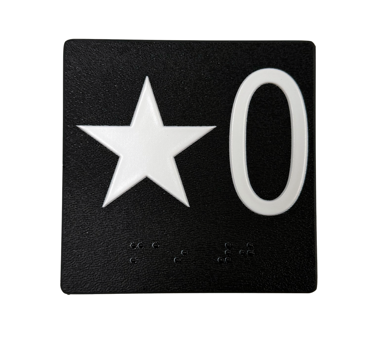 Plastic 3.5" Square Jamb Braille