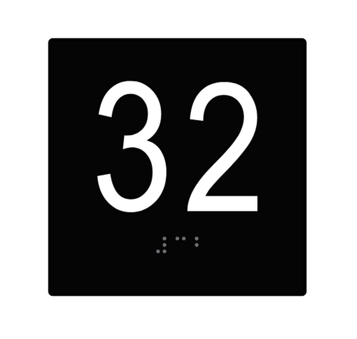 Plastic 4"x4" Jamb Braille